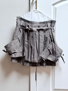 RUY: Pleated Wrap Mini Skirt Size L